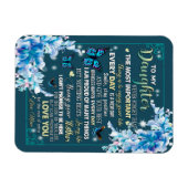 Magnet Flexible Cadeaux de fille | Lettre À Ma Fille De Papa (Horizontal)