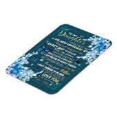 Magnet Flexible Cadeaux de fille | Lettre À Ma Fille De Papa (Côté Gauche)