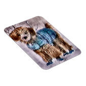 Magnet Flexible Cadeaux de Noël de caniche (Côté Droit)