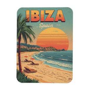 Magnet Flexible cadeaux de voyage vintage ESPAGNE IBIZA îles Baléa