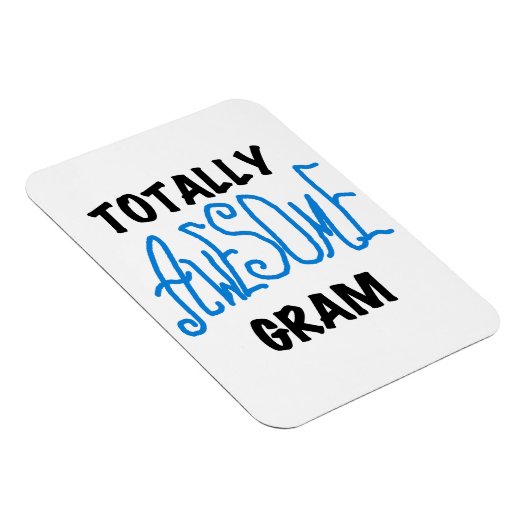 Magnet Flexible Cadeaux Gram Bleu Totalement géniaux (Côté Droit)