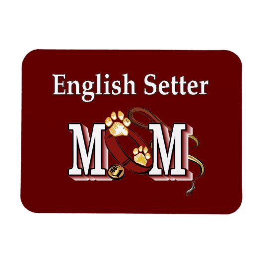 Magnet Flexible Cadeaux maman Setter anglais (Horizontal)