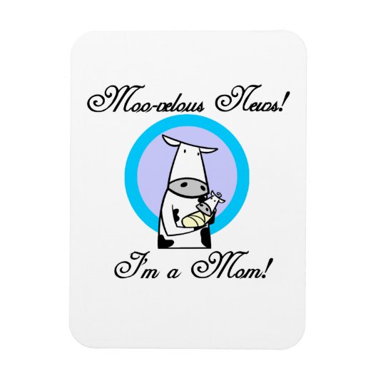 Magnet Flexible Cadeaux Moo-velous New Mom (Vertical)