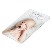 Magnet Flexible Cadeaux photo bébé Merci moderne Keepsaké (Côté Gauche)
