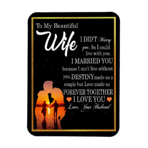 Magnet Flexible Cadeaux pour femme   Lettre à ma femme Amour de ma