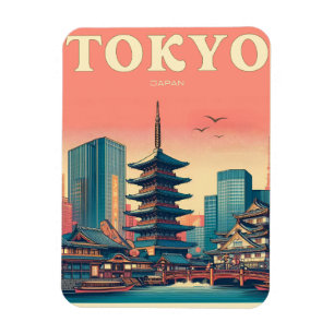 Magnet Flexible Cadeaux vintage de voyage à Tokyo Japon