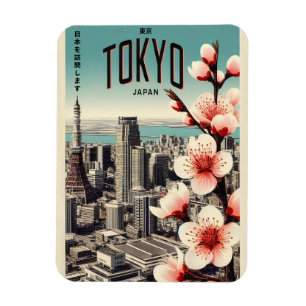 Magnet Flexible Cadeaux vintage de voyage à Tokyo Japon