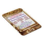 Magnet Flexible Cadre botanique floral doré 3D (Côté Droit)