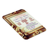 Magnet Flexible Cadre botanique floral doré 3D (Côté Droit)