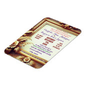 Magnet Flexible Cadre botanique floral doré 3D (Côté Gauche)