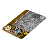 Magnet Flexible Cadre de bordure florale Personnalisé Ajouter votr (Côté Gauche)