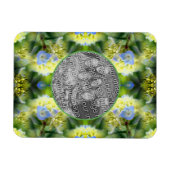 Magnet Flexible Cadre de fleurs Blue Hydrangea Créez votre propre (Horizontal)