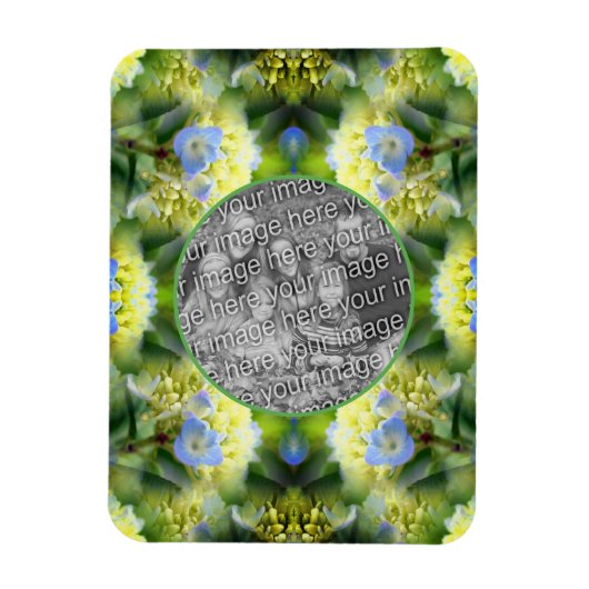 Magnet Flexible Cadre de fleurs Blue Hydrangea Créez votre propre (Vertical)