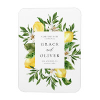 Cadre de fleurs de citron botanique Enregistrer la