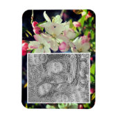 Magnet Flexible Cadre de fleurs du début du printemps Ajouter votr (Vertical)