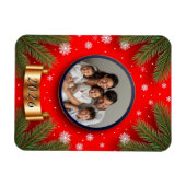 Magnet Flexible Cadre de Noël festif avec Branches de pin (Horizontal)