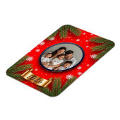 Magnet Flexible Cadre de Noël festif avec Branches de pin (Côté Gauche)