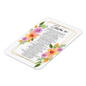 Magnet Flexible Cadre géométrique floral Psalm 91 (Côté Gauche)