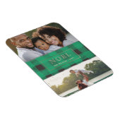 Magnet Flexible Cadre Or Plaid Buffalo Vert NOEL photo multiple (Côté Droit)
