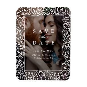 Magnet Flexible Cadre Orné Vintage Photo de Mariage Classique