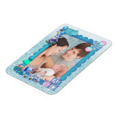 Magnet Flexible Cadre photo bleu turquoise (Côté Gauche)