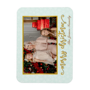 Magnet Flexible Cadre photo personnalisé Joyeux Noël & Nouvel An H