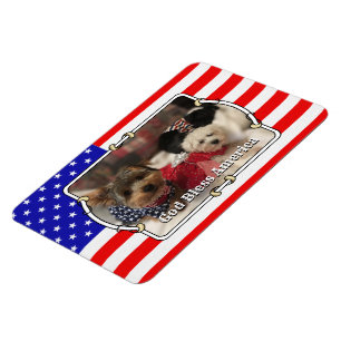 Magnet Flexible Cadre photo personnalisé USA American Flag Patriot