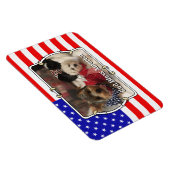 Magnet Flexible Cadre photo personnalisé USA American Flag Patriot (Côté Droit)