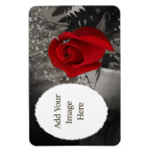 Magnet Flexible Cadre rouge rose noire et blanche ovale (Vertical)
