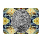 Magnet Flexible Cadres de gouttes de rose jaune Ajouter votre prop (Horizontal)