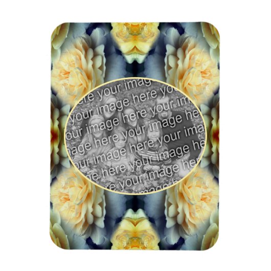 Magnet Flexible Cadres de gouttes de rose jaune Créez votre propre (Vertical)