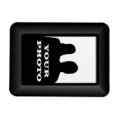 Magnet Flexible Cadres noirs Votre Modèle d'aimant Photo Premium (Horizontal)