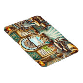 Magnet Flexible Café à Alexandrie Egypte Aquarelle Peinture (Côté Droit)