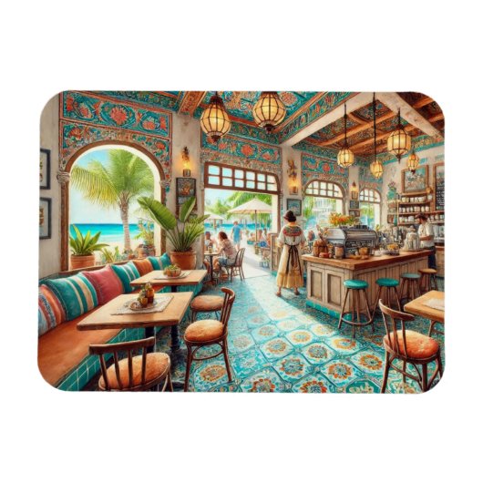 Magnet Flexible Café à Cancun Mexique (Horizontal)