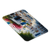 Magnet Flexible Café à Paros Voyage en Grèce (Côté Droit)