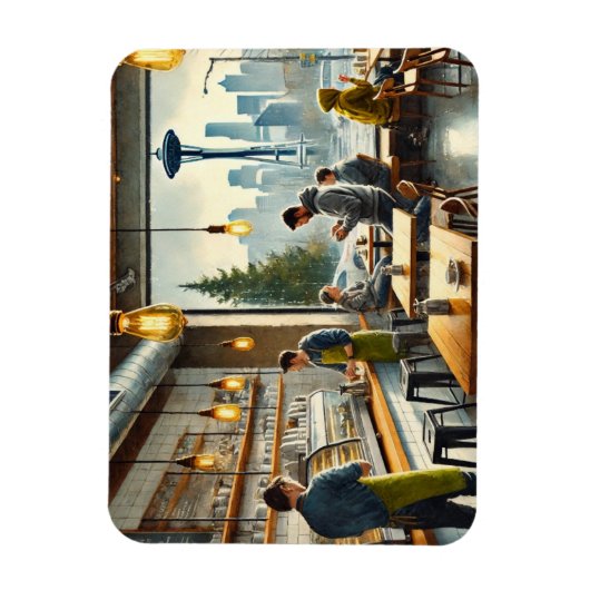 Magnet Flexible Café à Rainy Seattle (Vertical)