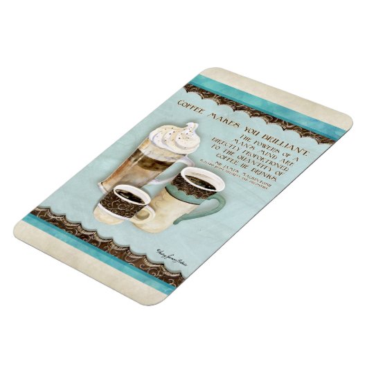 Magnet Flexible Café & Chocolat Java - Aimant Décor Cuisine (Côté Gauche)