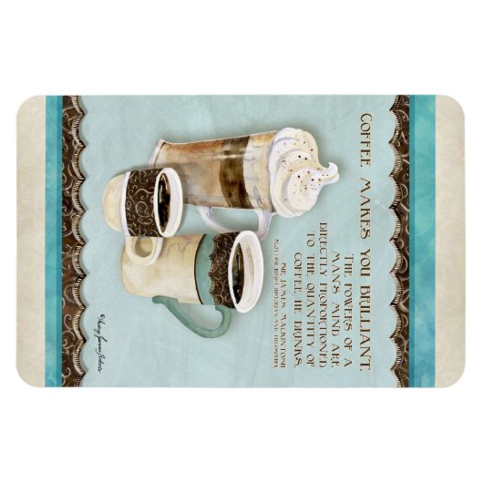 Magnet Flexible Café & Chocolat Java - Aimant Décor Cuisine (Horizontal)