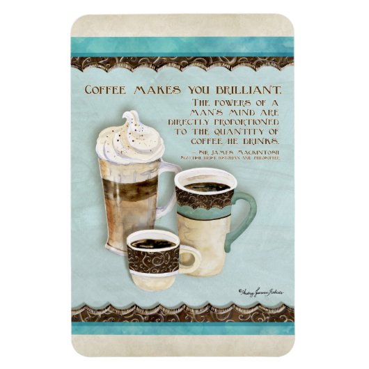 Magnet Flexible Café & Chocolat Java - Aimant Décor Cuisine (Vertical)