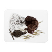 Magnet Flexible Café de la carte postale Allemande Pointeurs Racco (Horizontal)