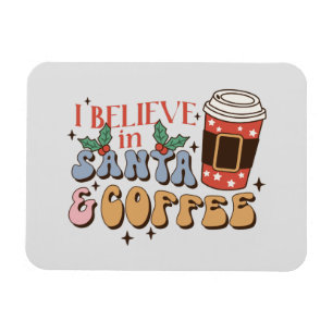 Magnet Flexible Café de Noël   Père Noël et café