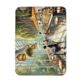 Magnet Flexible Café en peinture aquarelle à Singapour (Vertical)