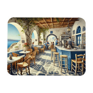 Magnet Flexible Café en plein air à Santorin
