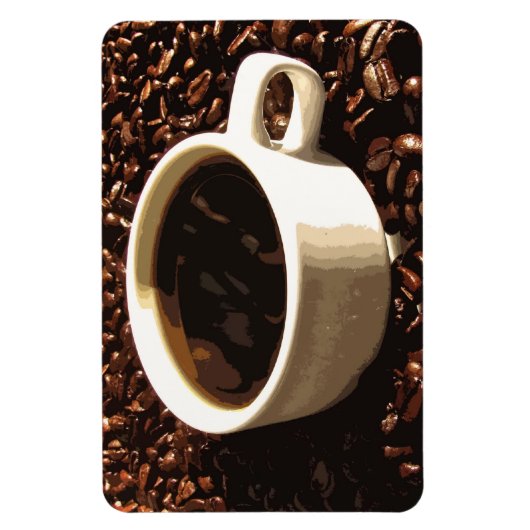 Magnet Flexible Café et haricots (Vertical)