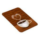 Magnet Flexible Café ? Fumée en forme de coeur (Côté Droit)