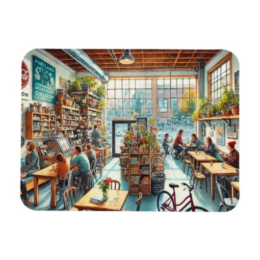 Magnet Flexible Café indépendant à Portland Oregon (Horizontal)