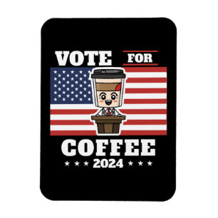 Magnet Flexible Café pour président, votez pour le café