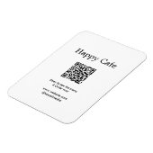 Magnet Flexible Cafe restaurant scanner pour voir le menu commande (Côté Gauche)