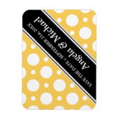 Magnet Flexible Cafe Yellow Assorted Pois Enregistrer la date (Vertical)