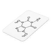Magnet Flexible Caféine Molécule Chimie Café Atomes (Côté Gauche)
